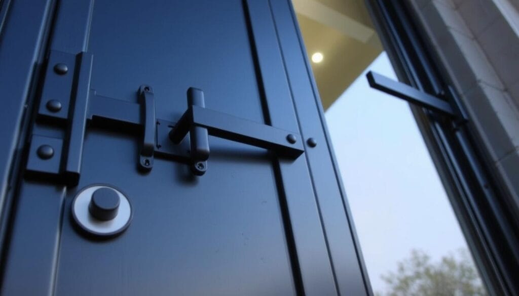 Image d'une porte blindée installée par un serrurier à Mulhouse