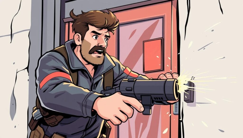 Image of a locksmith in Mulhouse responding to an emergency call